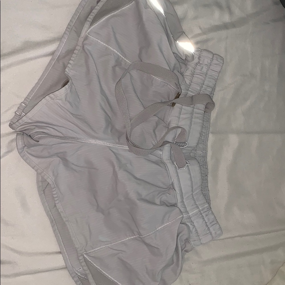 white lululemon shorts